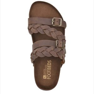 NIB White Mountain Holland Leather Footbed Sandals Size 10